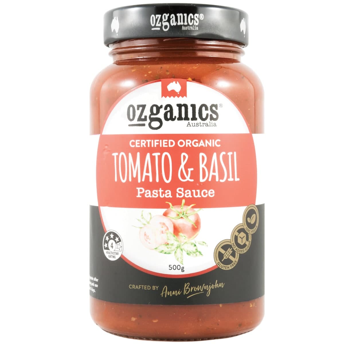 Ozganics Tomato Basil Pasta Sauce 500g