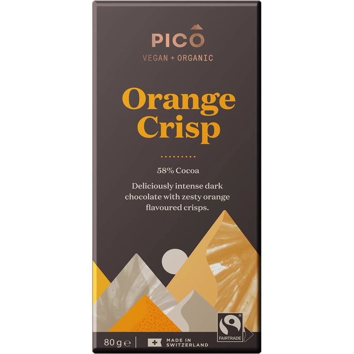 Pico Organic Chocolate Orange Crisp 80g
