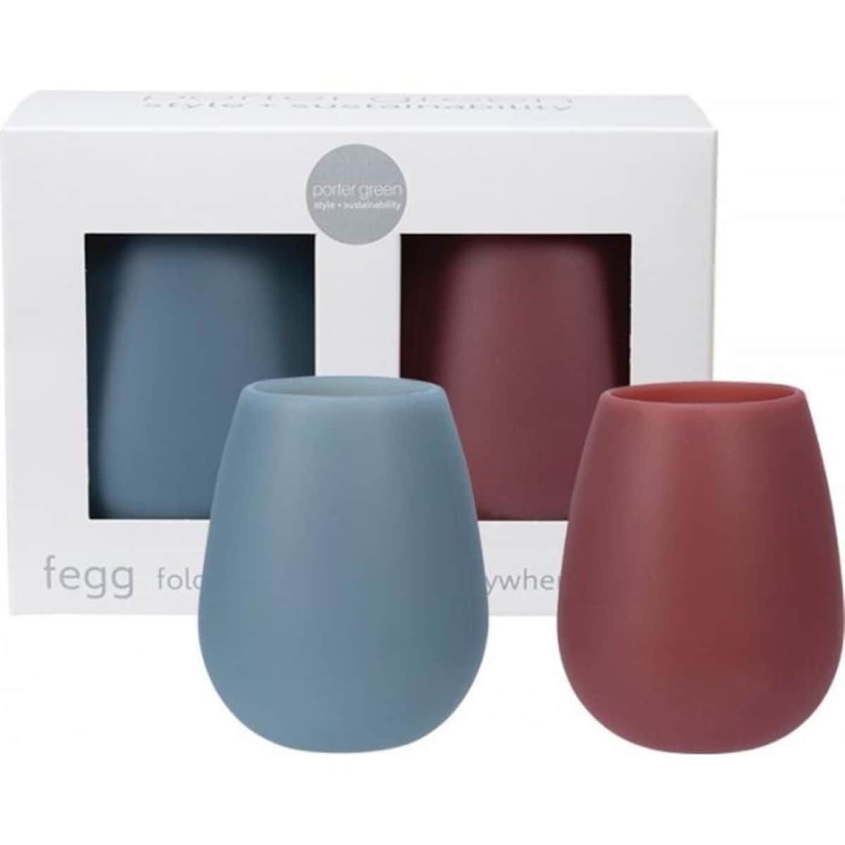 Porter Green Unbreakable Fegg Silicone Tumbler Set Stavern 2x350ml