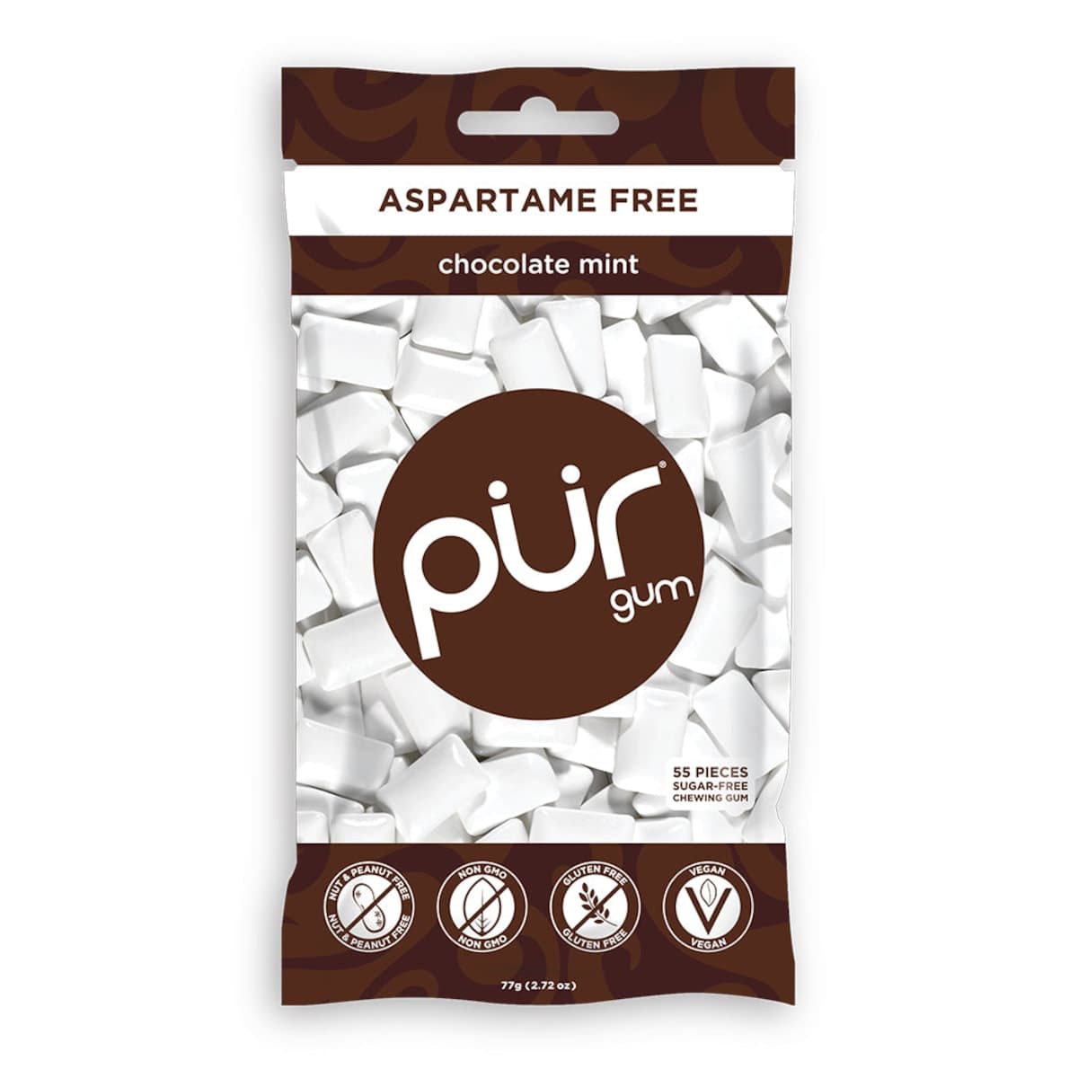 PUR Chocolate Mint Gum Bags 77g