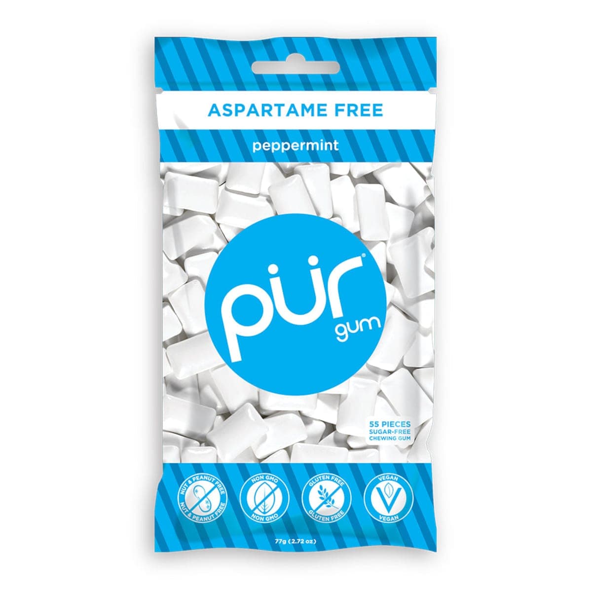 PUR Peppermint Gum Bag 77g