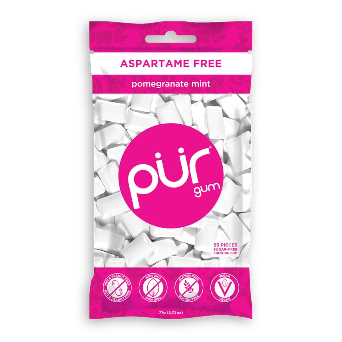 PUR Pomegranate Mint Gum Bag 77g