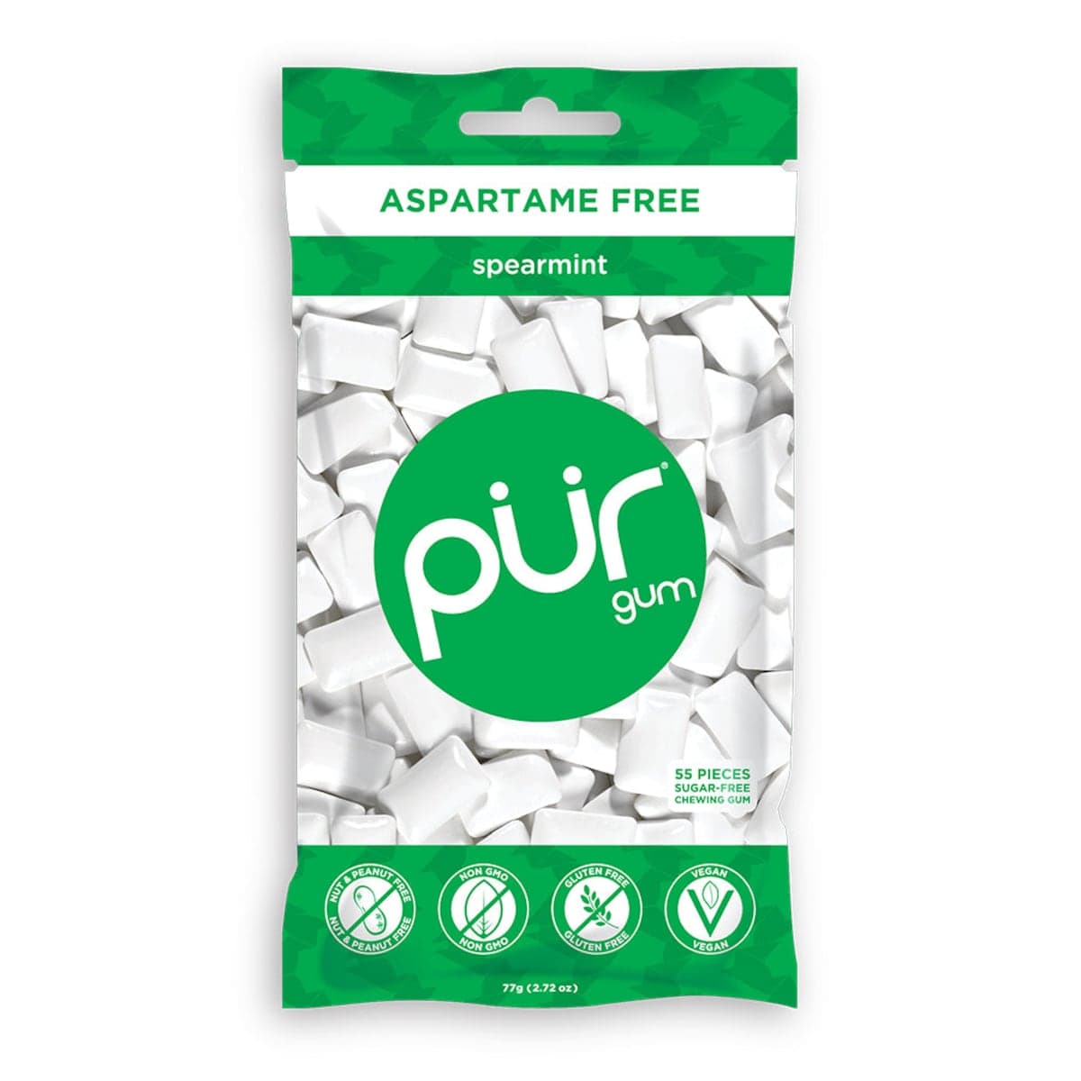 PUR Spearmint Gum Bag 77g