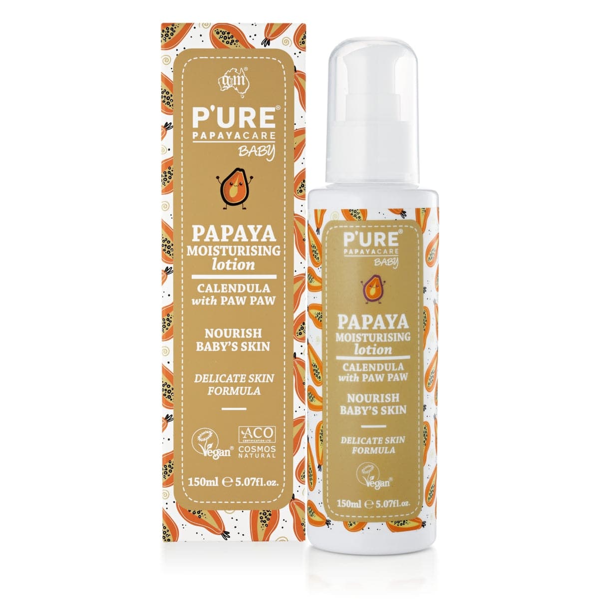 P'ure Papayacare Papaya Baby Moisturising Lotion 150ml