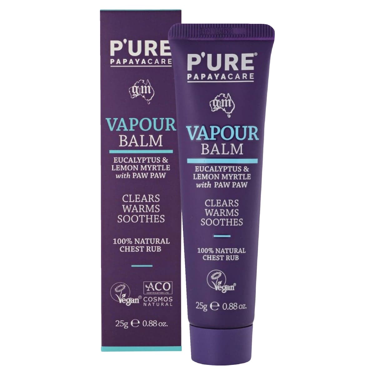 P'ure Papayacare Vapour Balm Chest Rub 25g