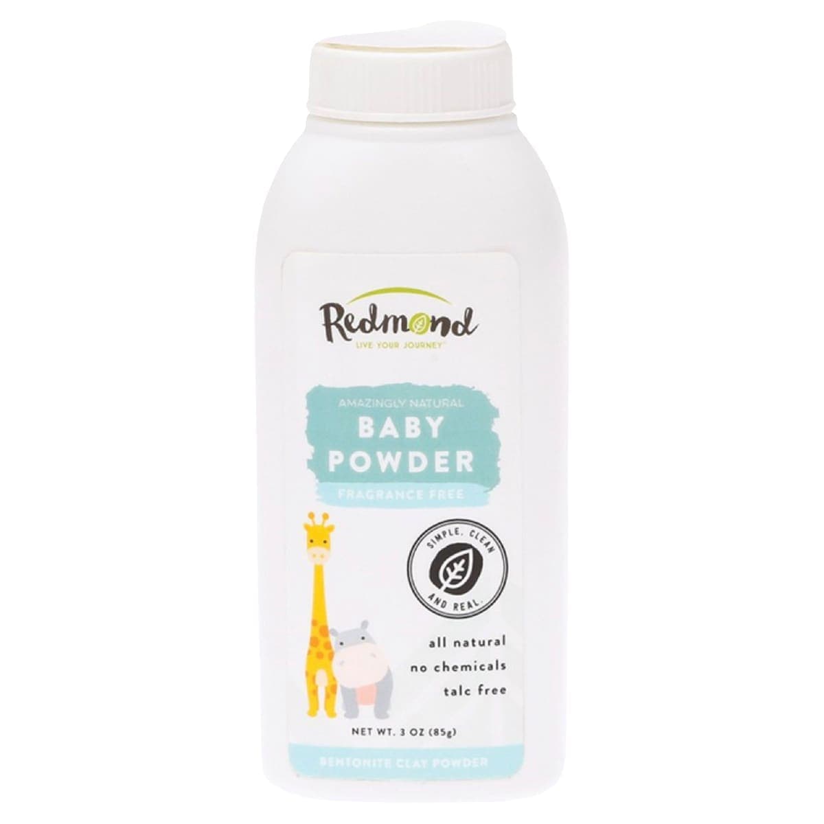 Redmond Clay Baby Powder Fragrance Free 85G