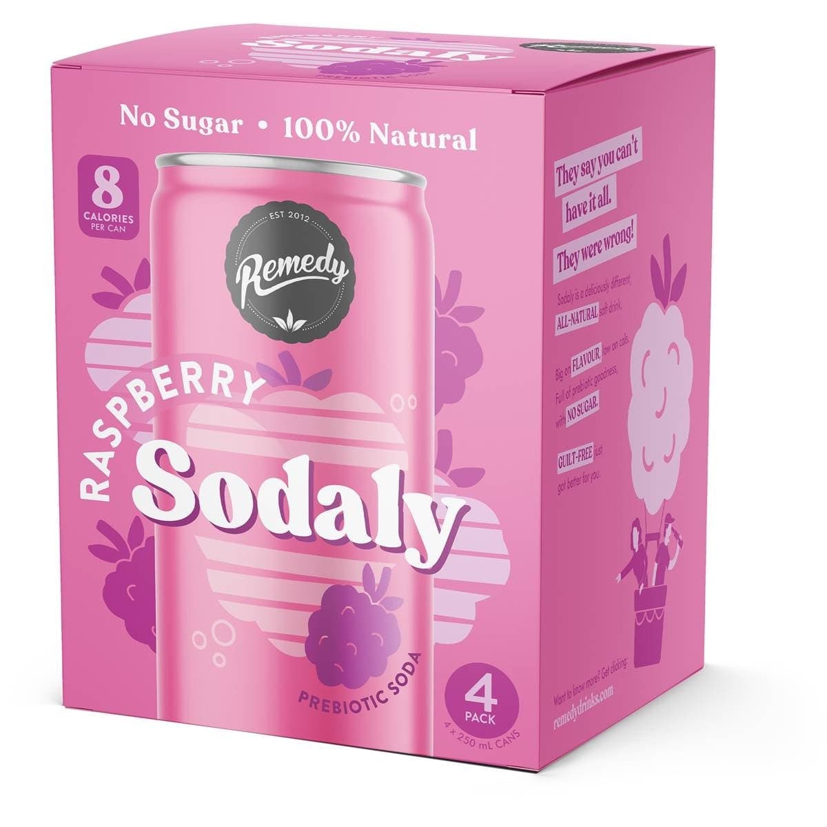 Remedy Sodaly Raspberry 4x250ml