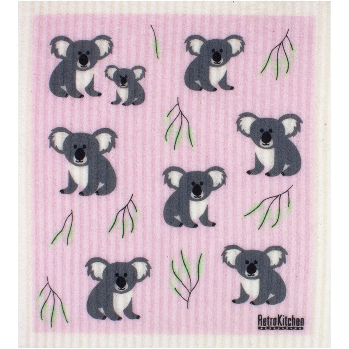 Retrokitchen Compostable Sponge Cloth Koalas
