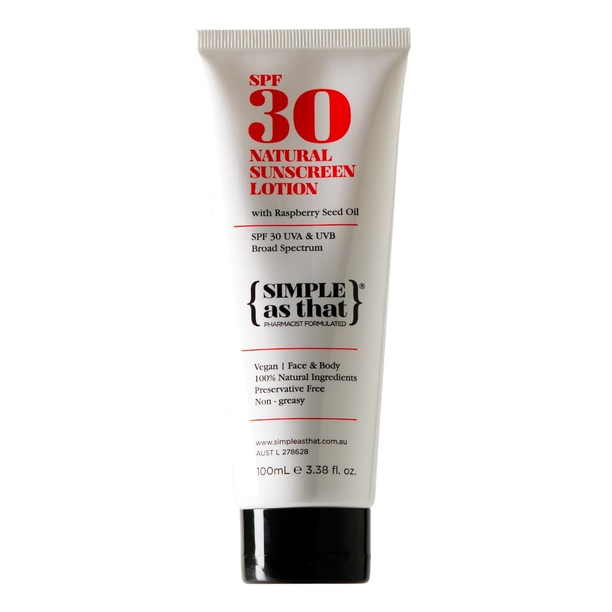 Simple As That Natural Sunscreen Lotion SPF30 100ml