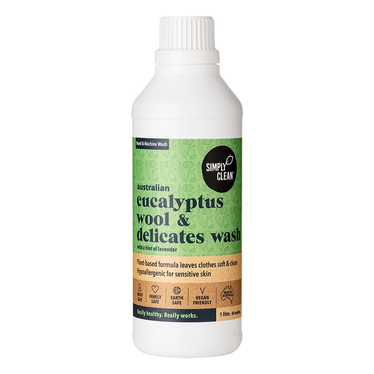Simply Clean Australian Eucalyptus Wool & Delicates Wash 1L