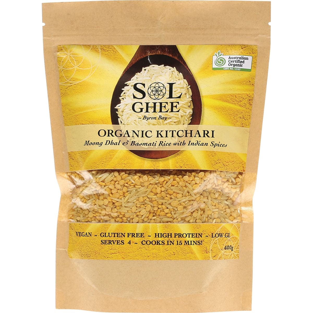 Sol Organics Moong Dhal & Basmati Rice 400g
