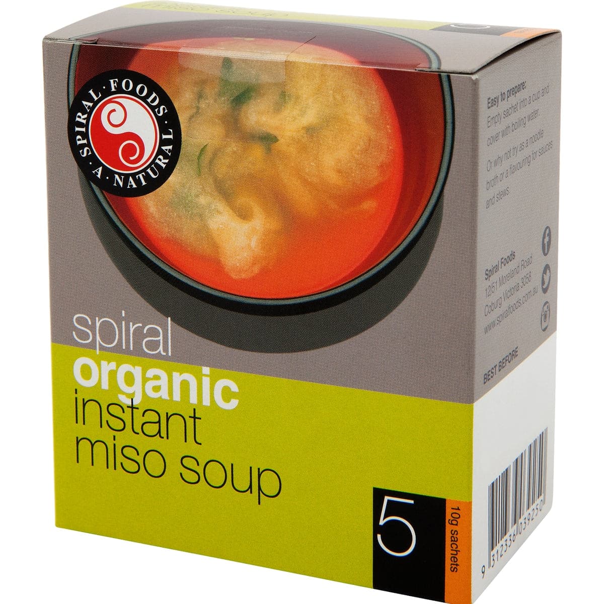 Spiral Organic Instant Miso 5 x 10g