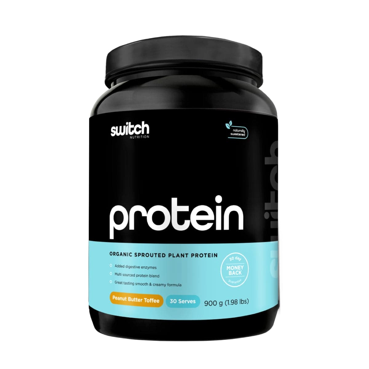 Switch Nutrition Organic Sprouted Plant Protein Peanut ButterToffee 900g