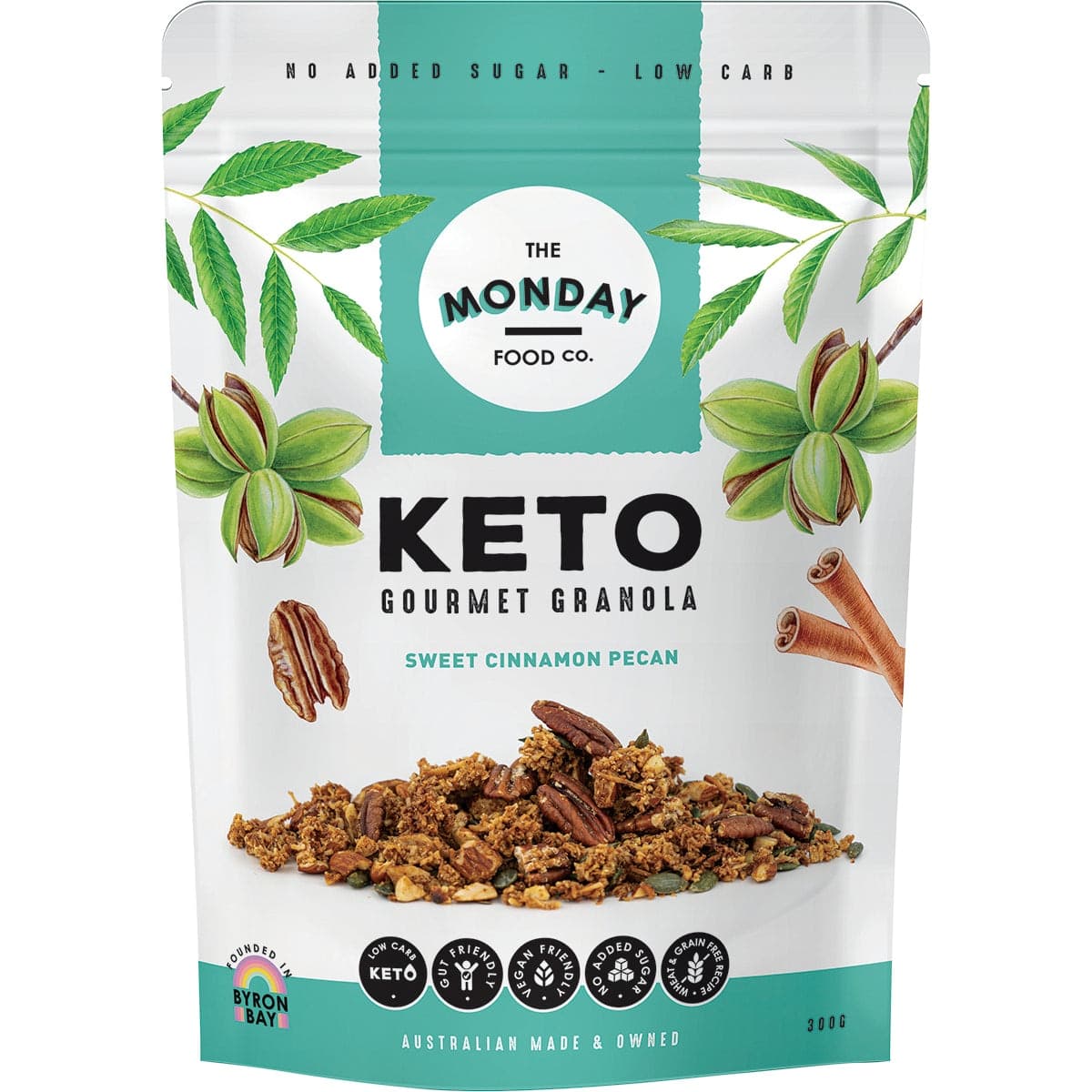 The Monday Food Co Keto Sweet Pecan And Cinnamon Granola 300g