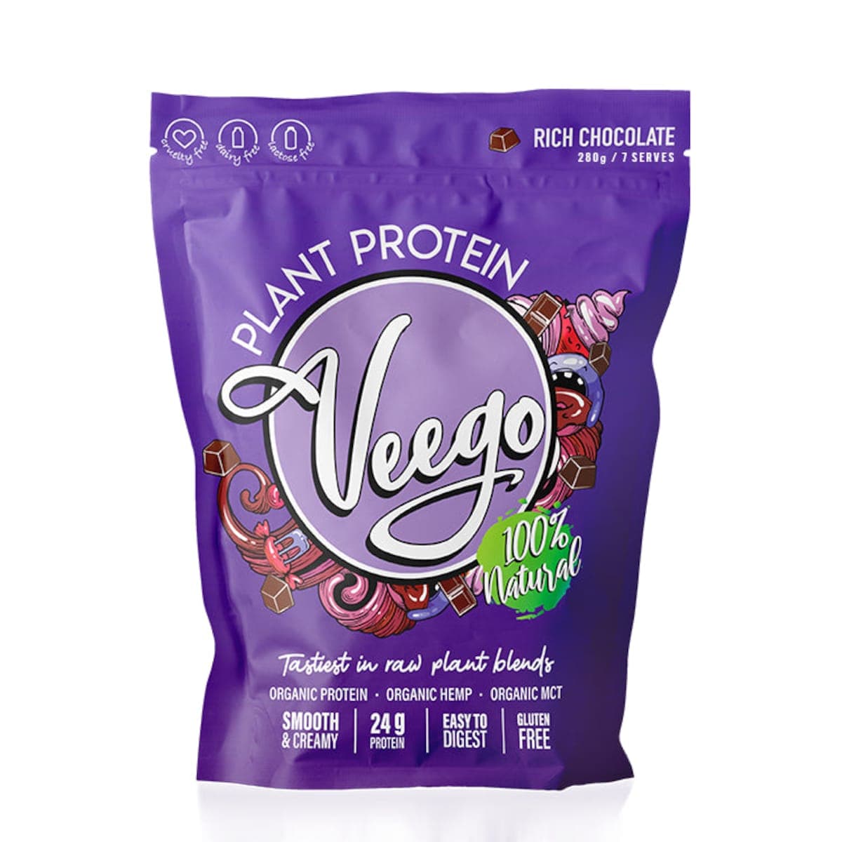 Veego Plant Protein Powder Rich Chocolate 280g