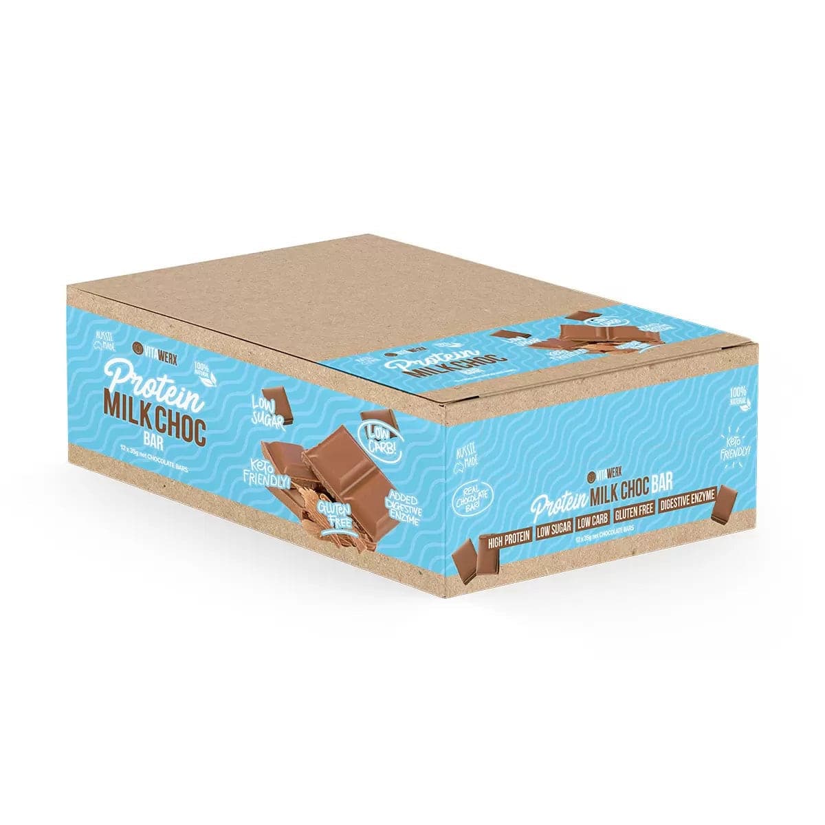 Vitawerx Protein Milk Chocolate Bar 12 X 35G