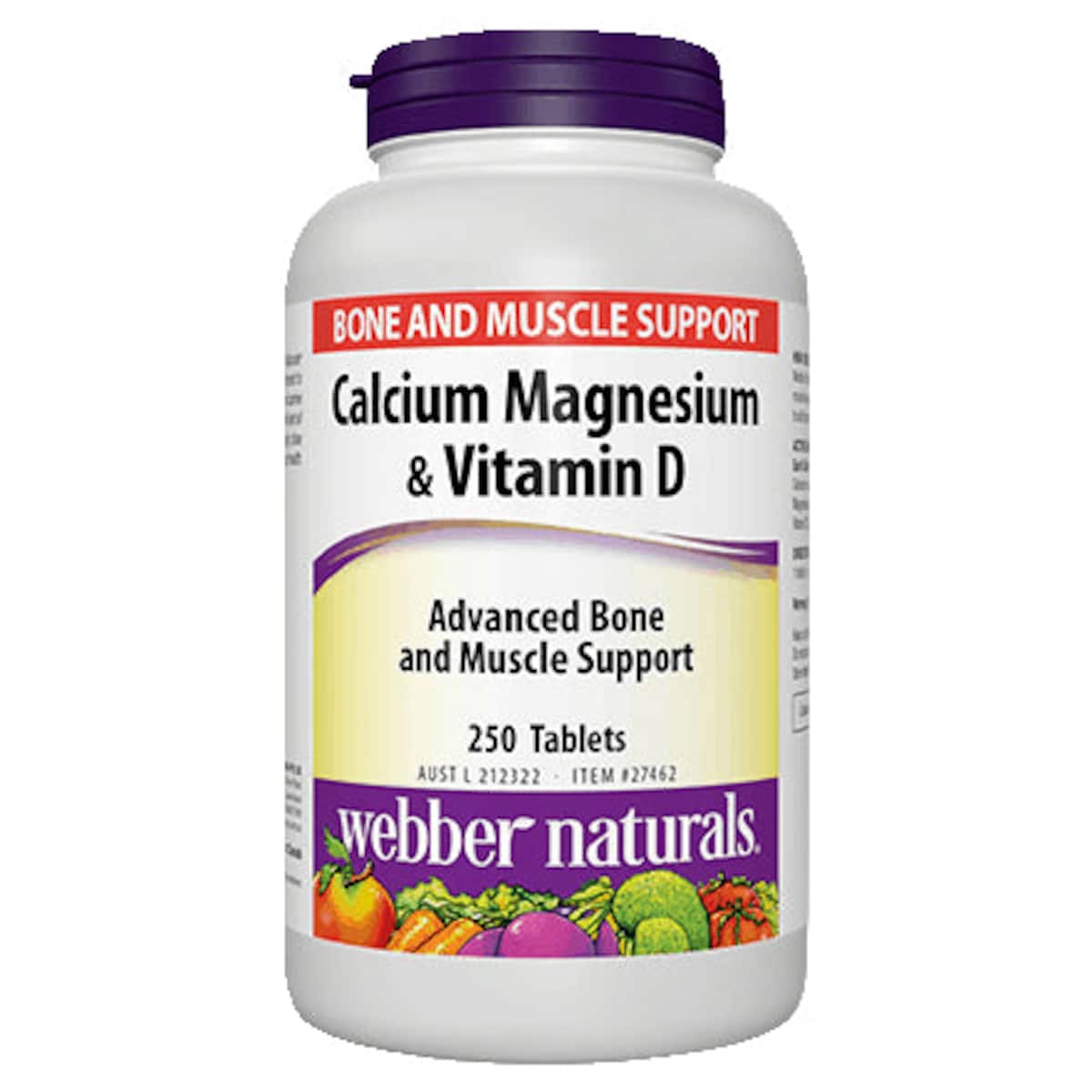 Webber Naturals Calcium Magnesium & Vitamin D 250 Tablets
