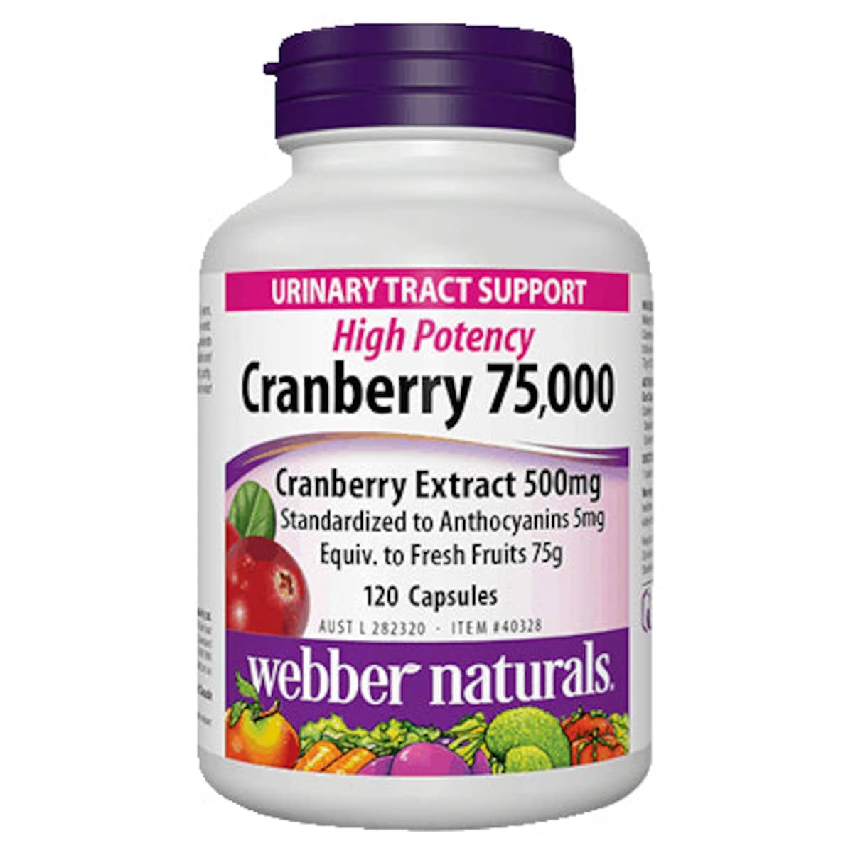 Webber Naturals Cranberry 75000 120 Capsules