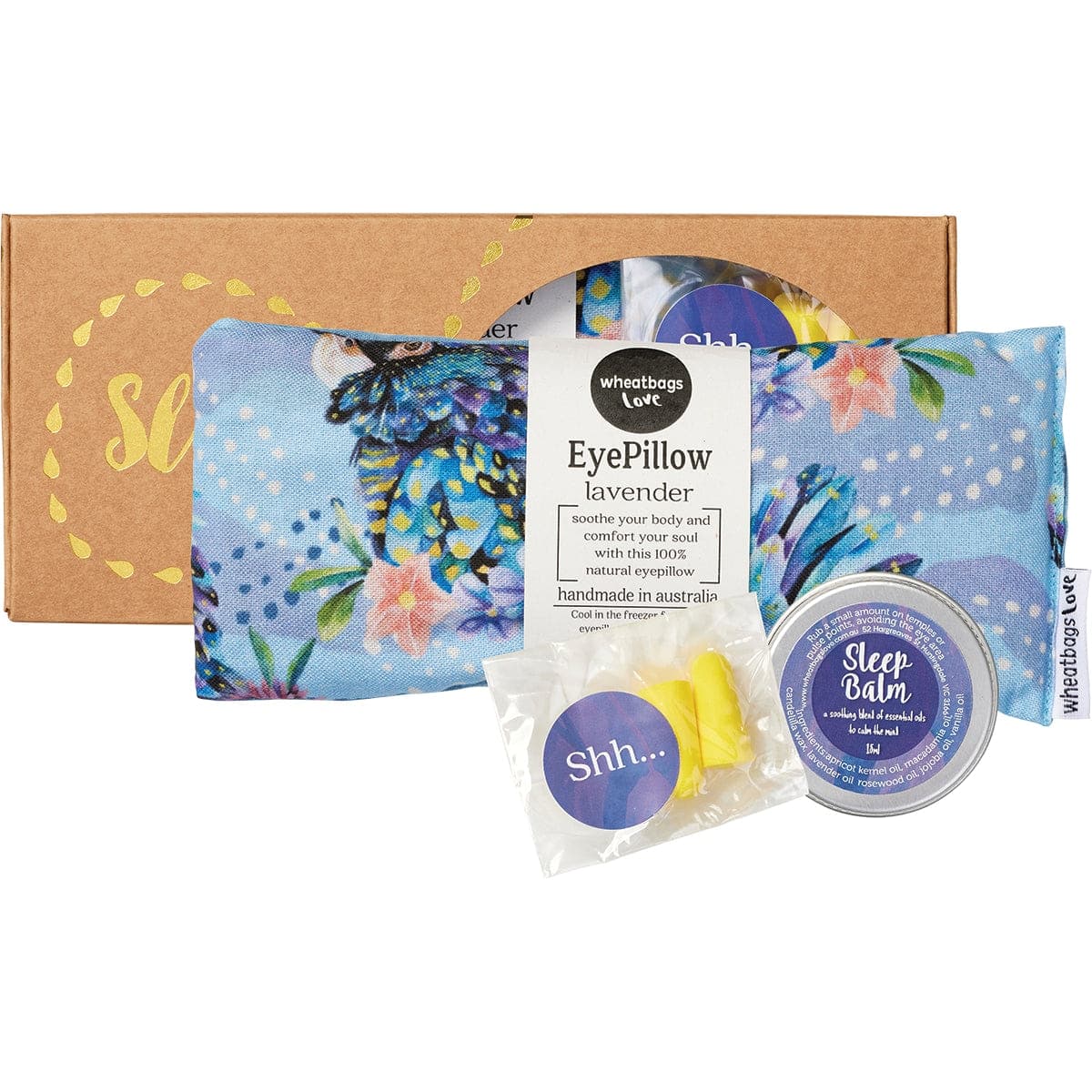 Wheatbags Love Sleep Gift Pack Blue Cockatoo