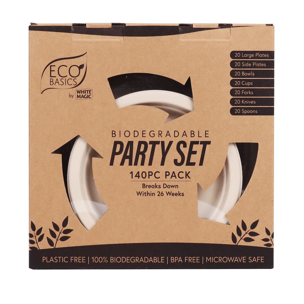 White Magic Eco Basics Bio Party Set 140 pieces