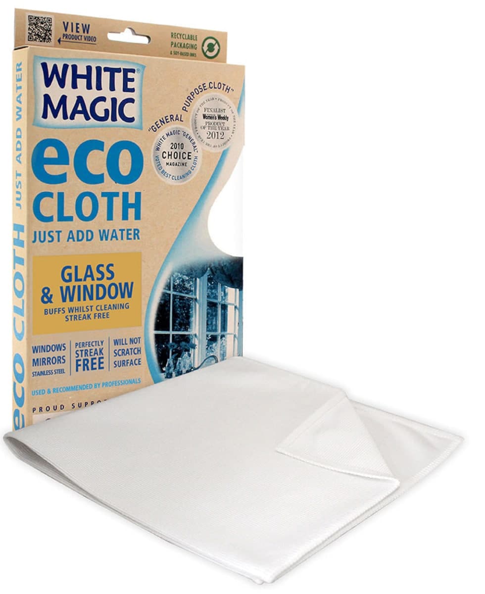 White Magic Eco Cloth Microfibre Glass / Window 1 Pack