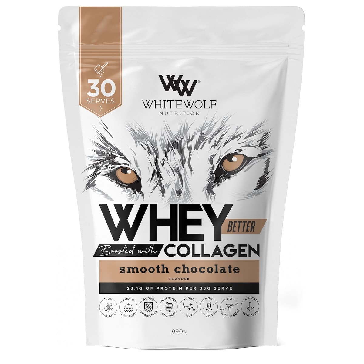 White Wolf Nutrition Whey Better Protein Smooth Chocolate 990g