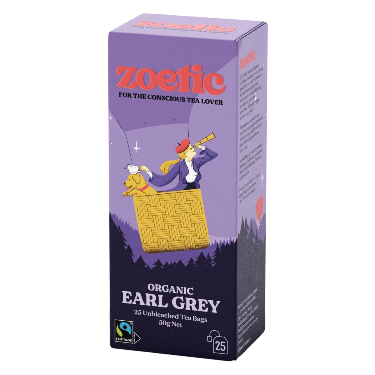 Zoetic Organic Earl Grey Tea Bags 25 Pack