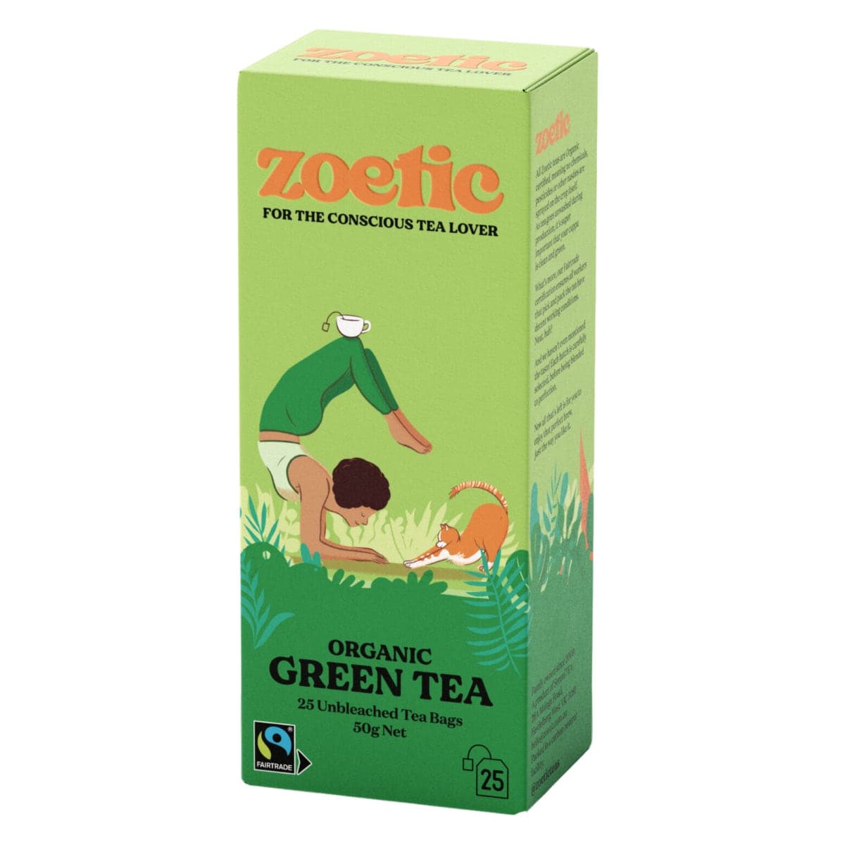Zoetic Organic Green Tea Bags 25 Pack