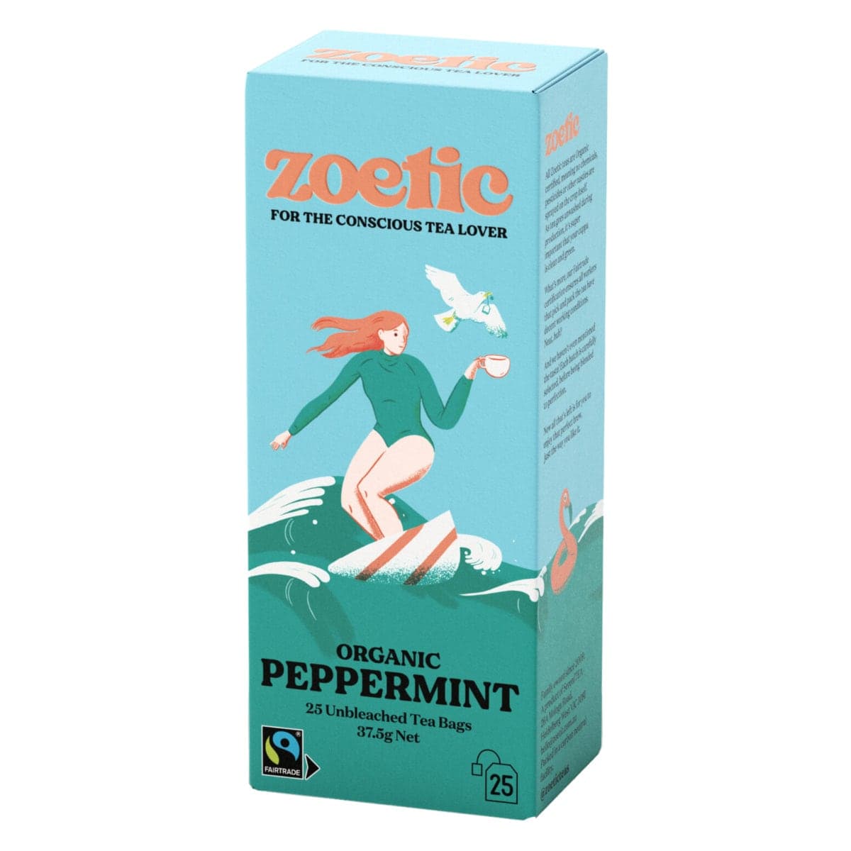 Zoetic Organic Peppermint Tea Bags 25 Pack