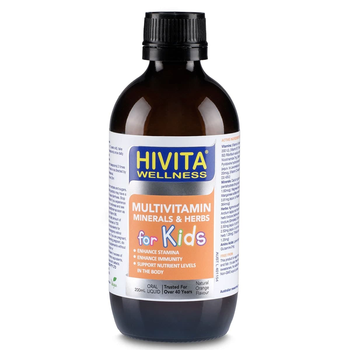 HIVITA Wellness Kids Multivitamin Minerals & Herbs 200ml