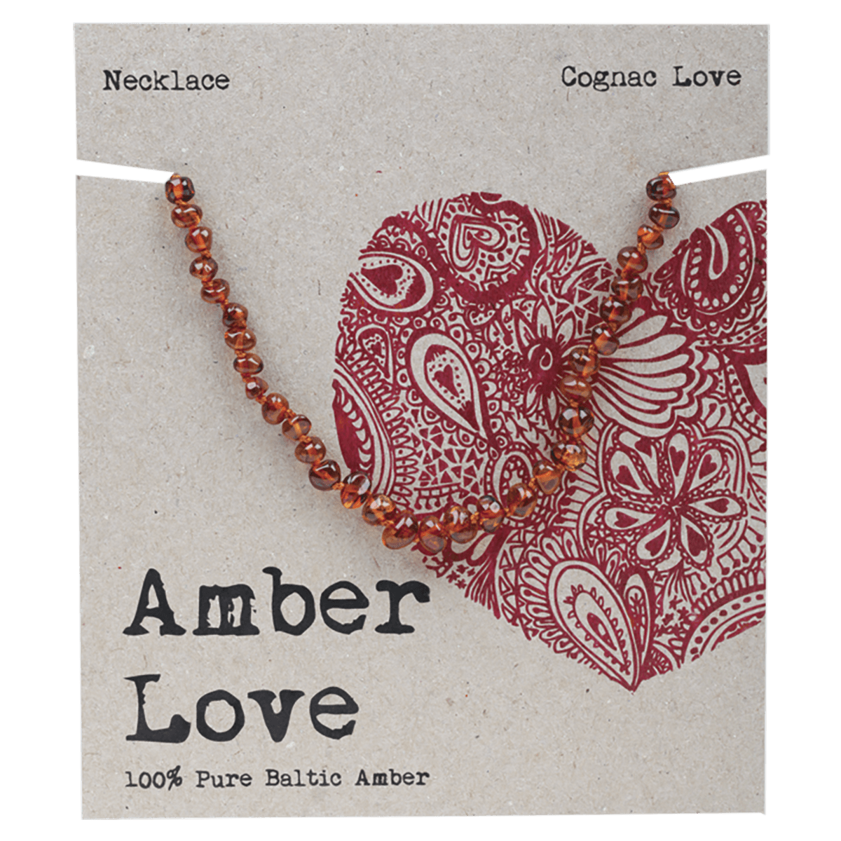 Amber Love Baltic Amber Children's Necklace Cognac