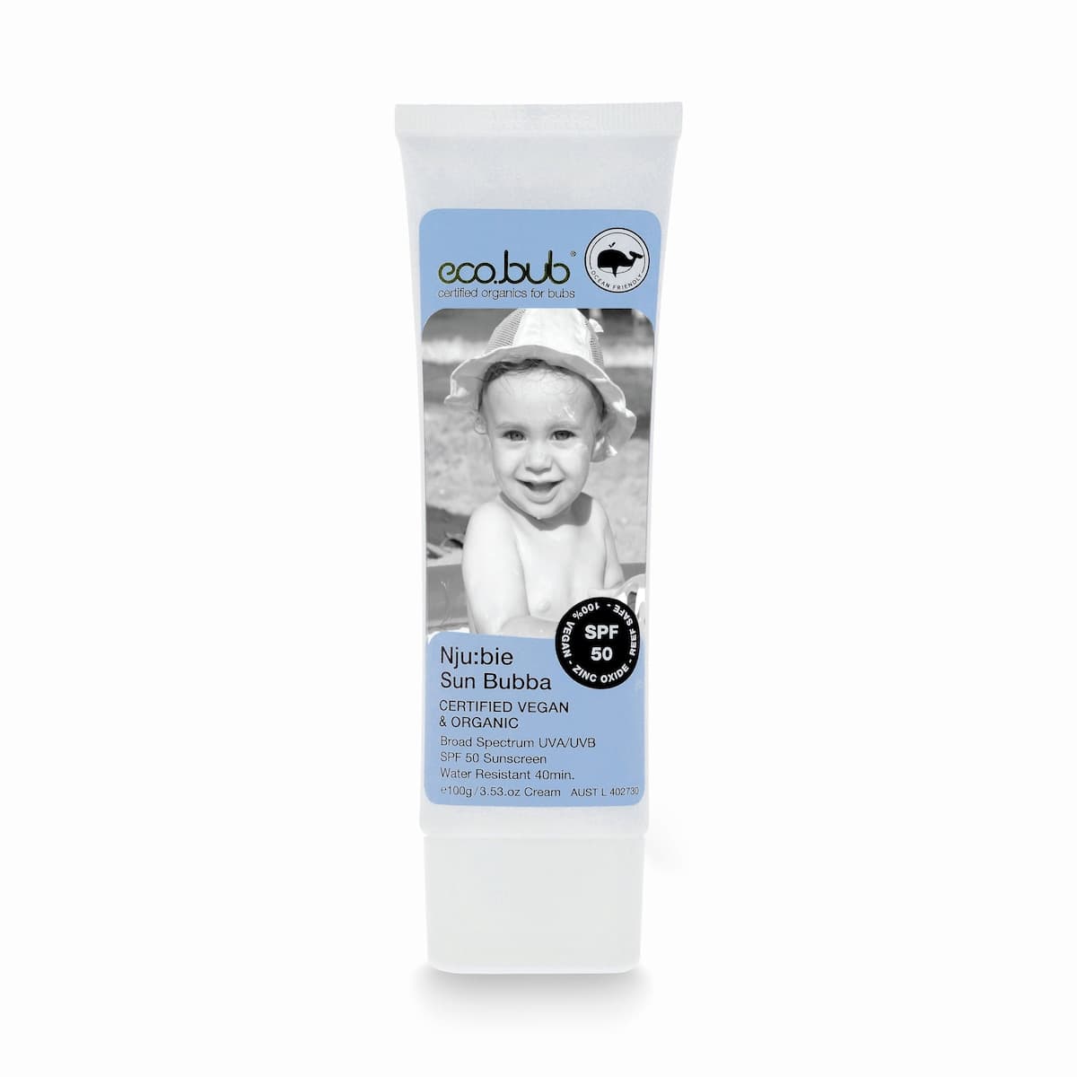 Eco.bub Organics Sun Bubba Vegan & Organic Sunscreen SPF50 100g