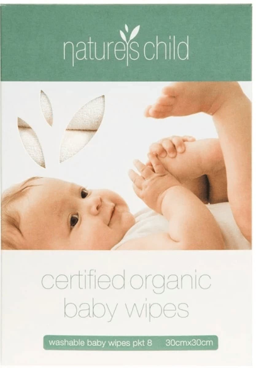 Nature's Child Organic Washable Baby Wipes 8 Pack