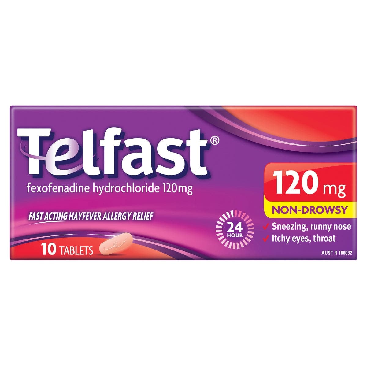 Telfast Allergy & Hayfever Relief 120mg 10 Tablets