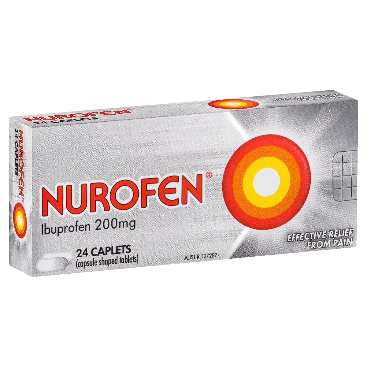 Nurofen Ibuprofen 200mg Pain Relief Caplets 24 Pack