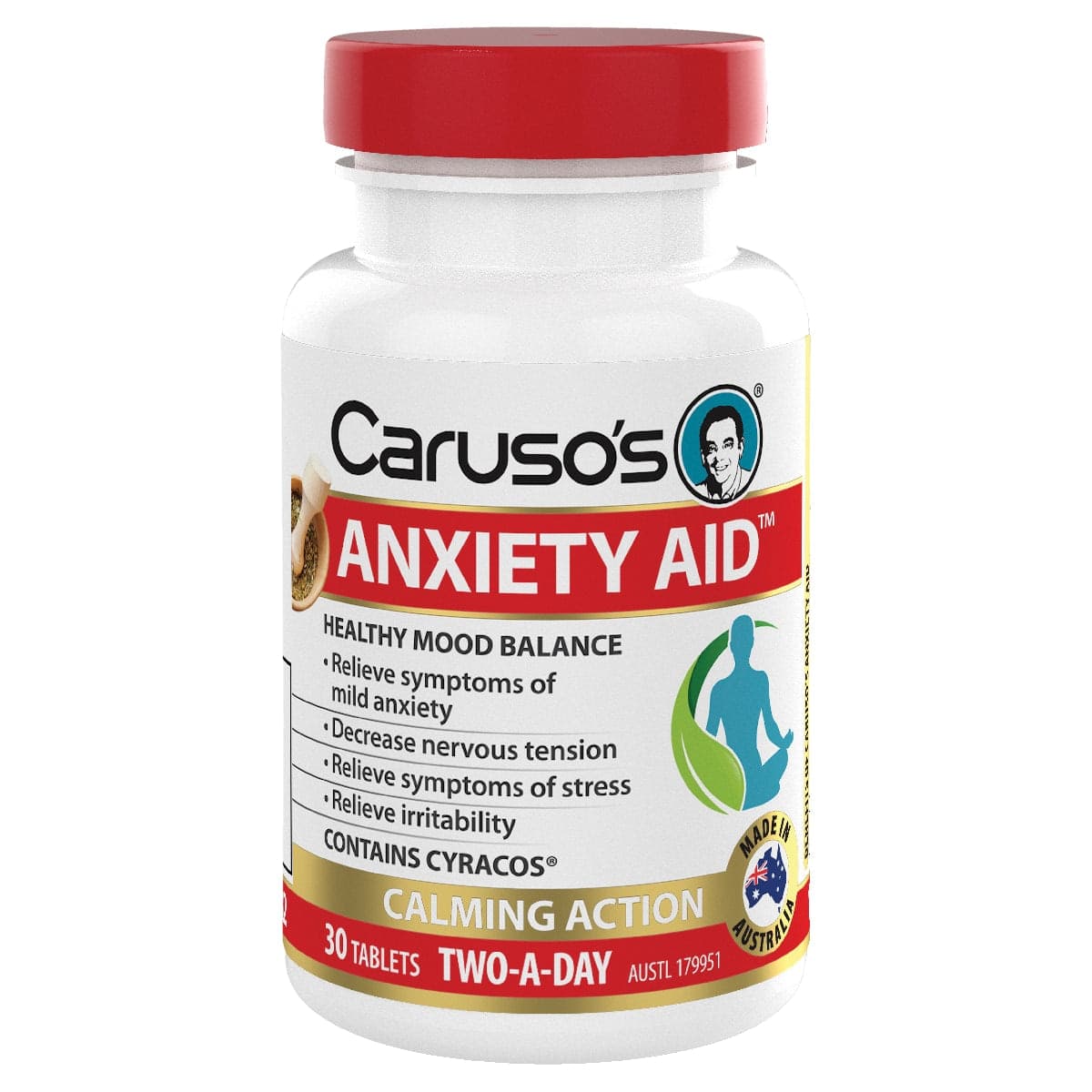 Carusos Anxiety Aid 30 Tablets
