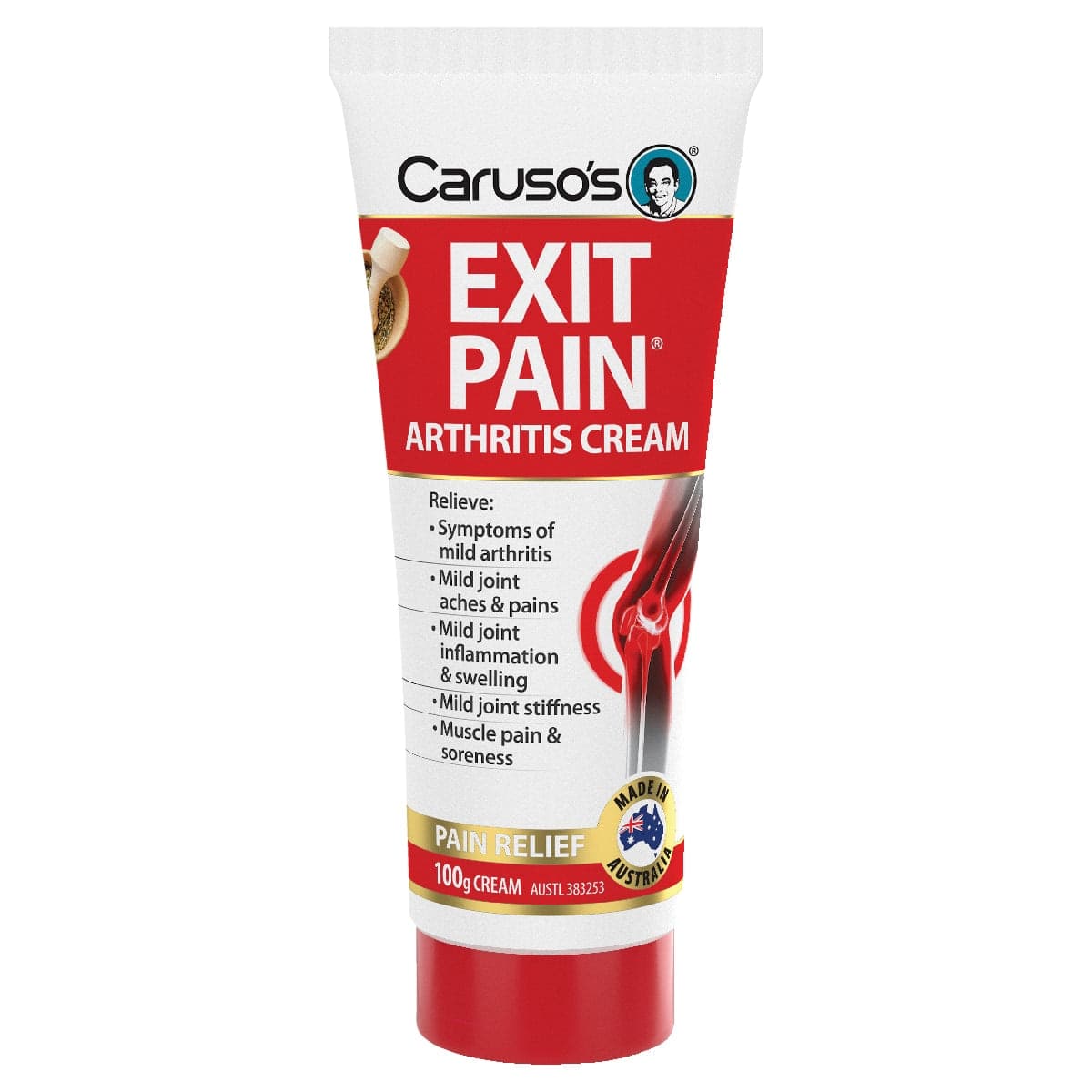 Carusos Exit Pain Arthritis Cream 100g
