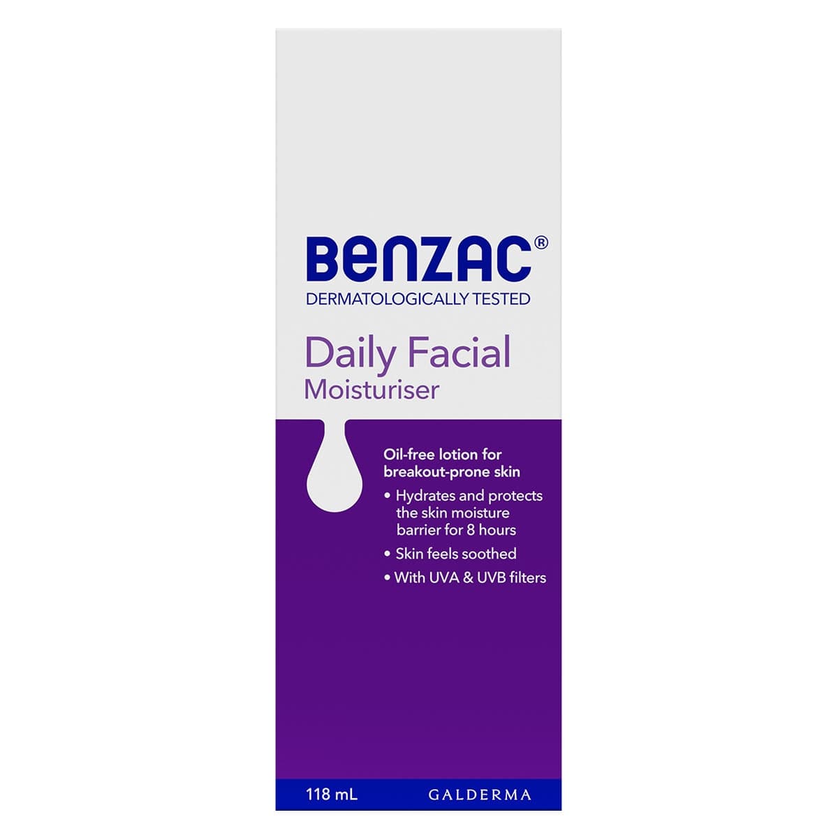 Benzac Daily Facial Moisturiser 118ml