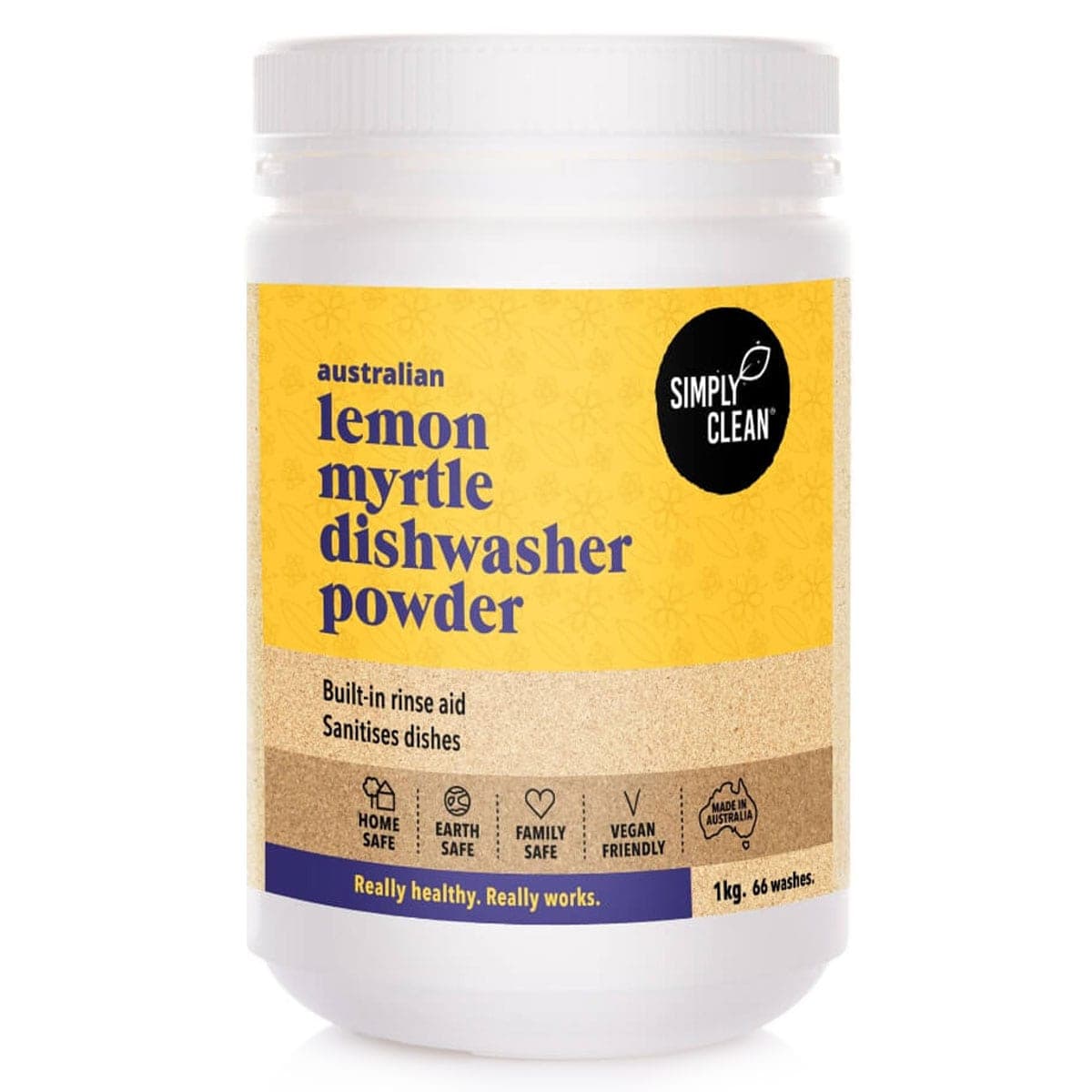 Simply Clean Lemon Myrtle Dishwasher Powder 1kg