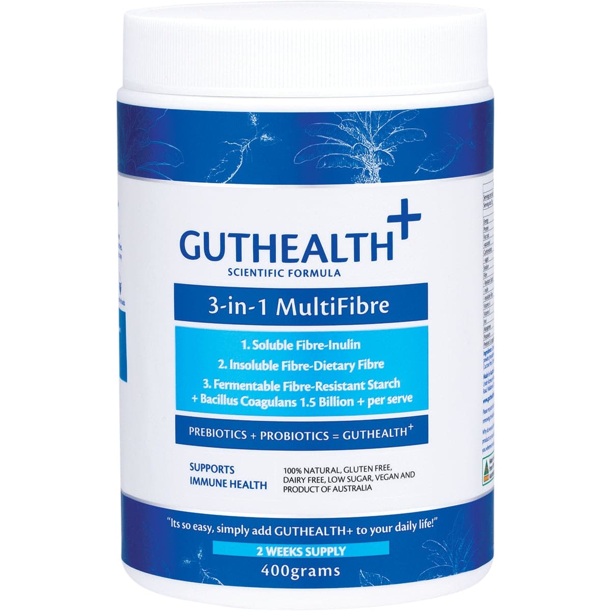 Guthealth+ 3-In-1 Multifibre Prebiotics & Probiotics 400G