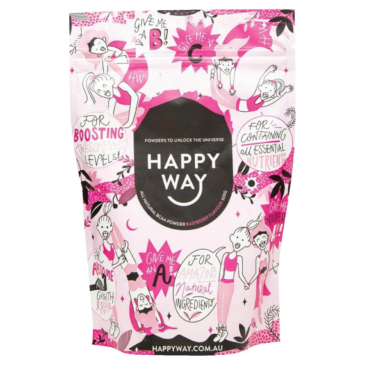 Happy Way Bcaa Powder Raspberry 300g