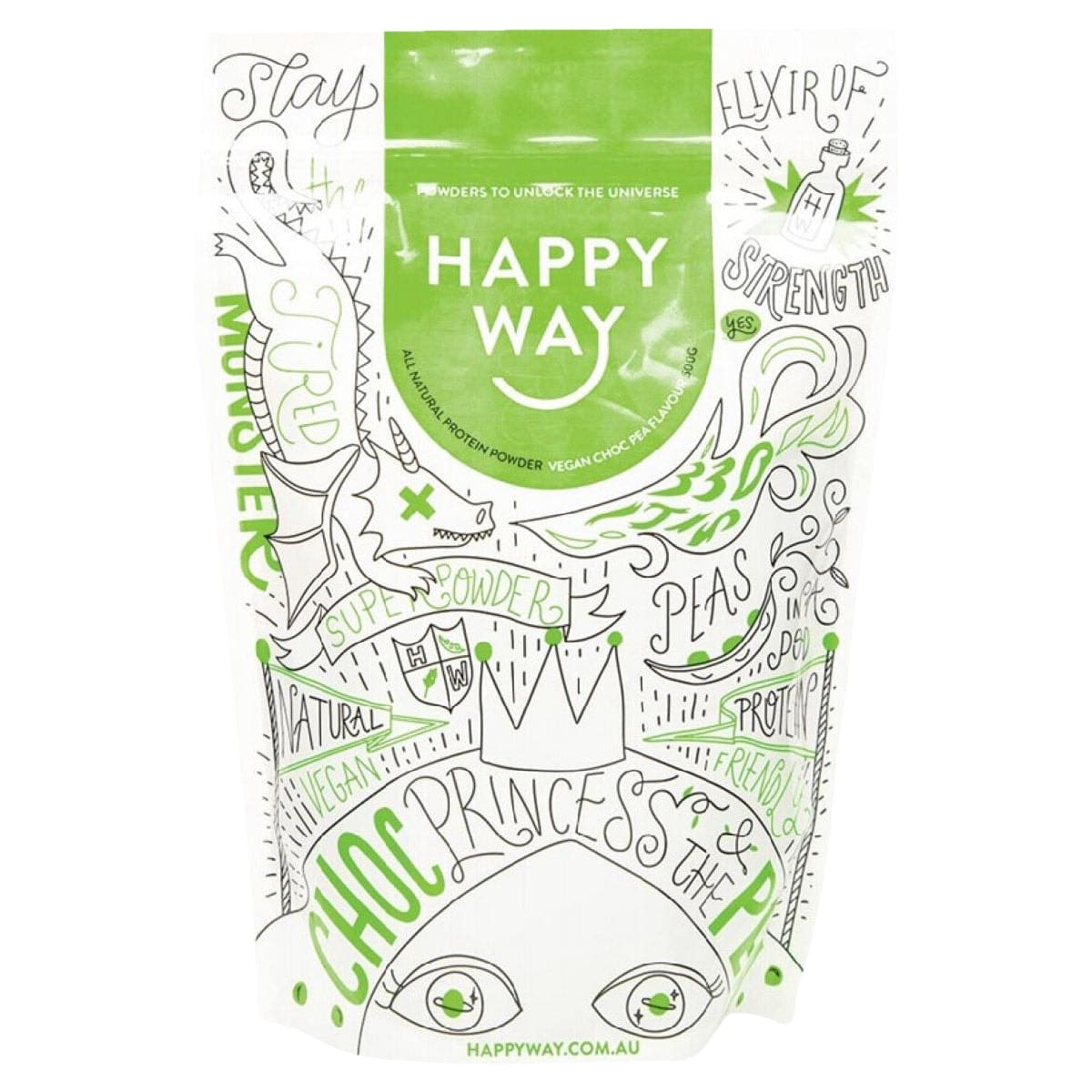 Happy Way Pea Protein Powder Chocolate 500g