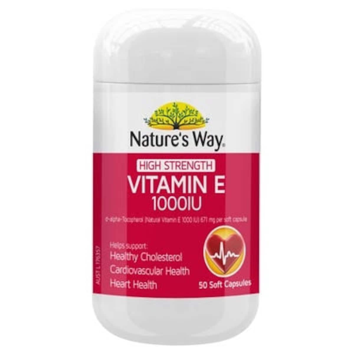 Nature's Way High Strength Vitamin E 1000 IU 50 Capsules