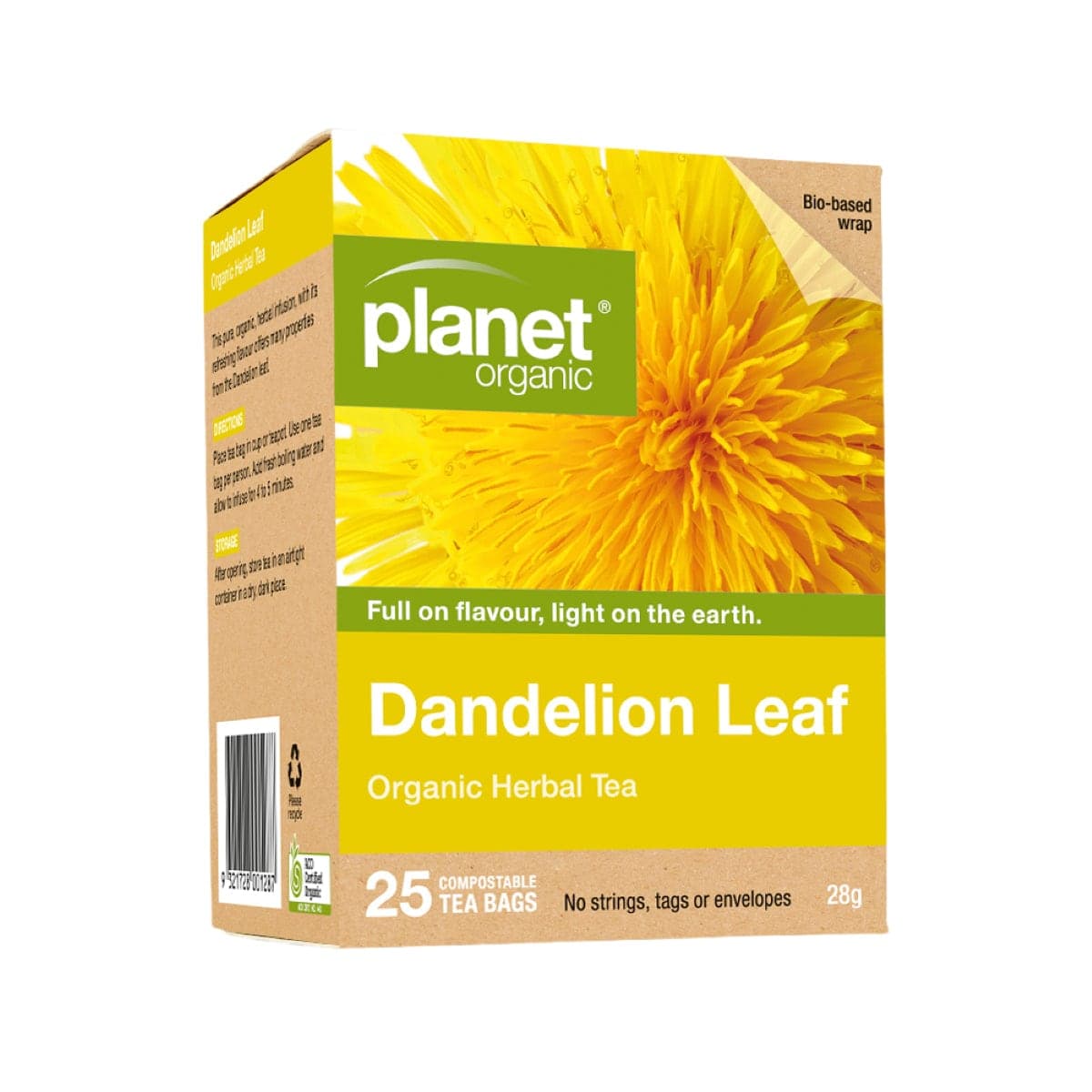 Planet Organic Dandelion Tea Bags 25 Pack