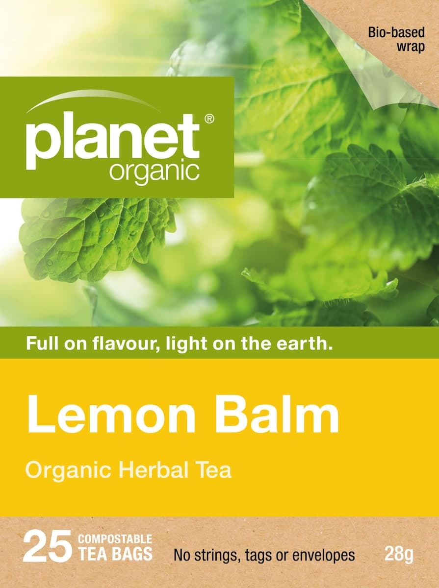 Planet Organic Lemon Balm Tea Bags 25 Pack