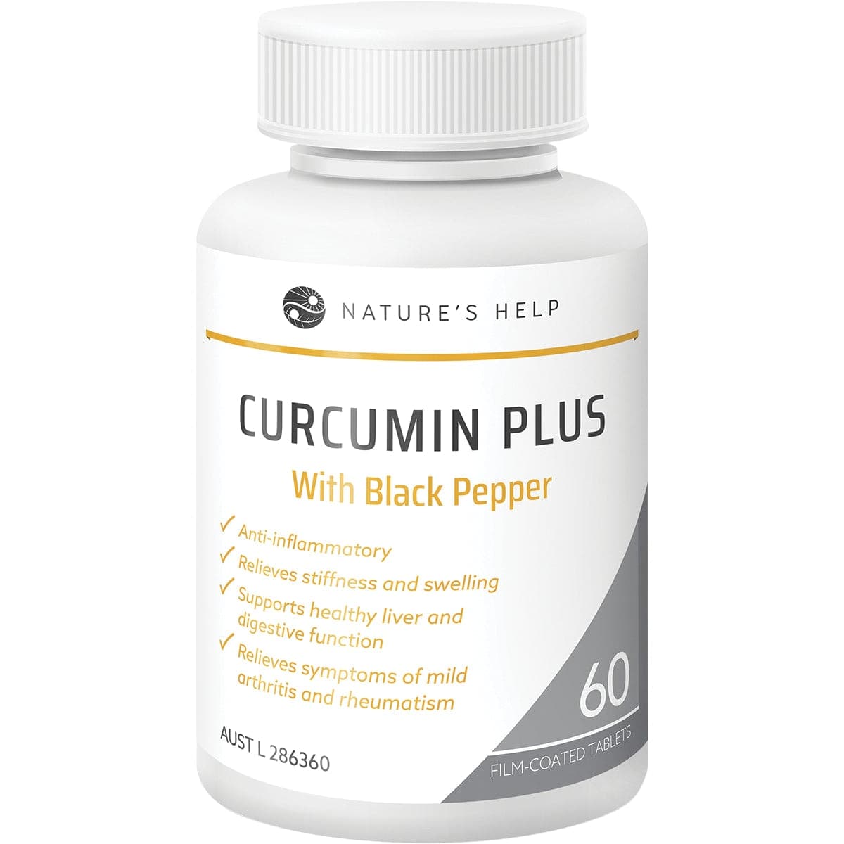 Turmeric Australia Curcumin Plus with Black Pepper 60 Tablets