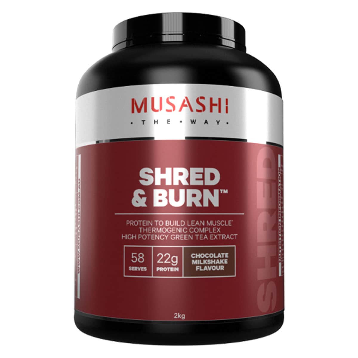 Musashi Shred & Burn Protein Powder Chocolate 2kg