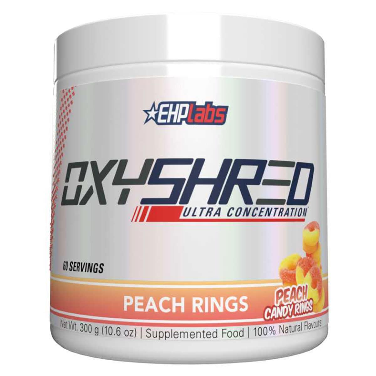 EHPlabs OxyShred Peach Candy Rings 270g