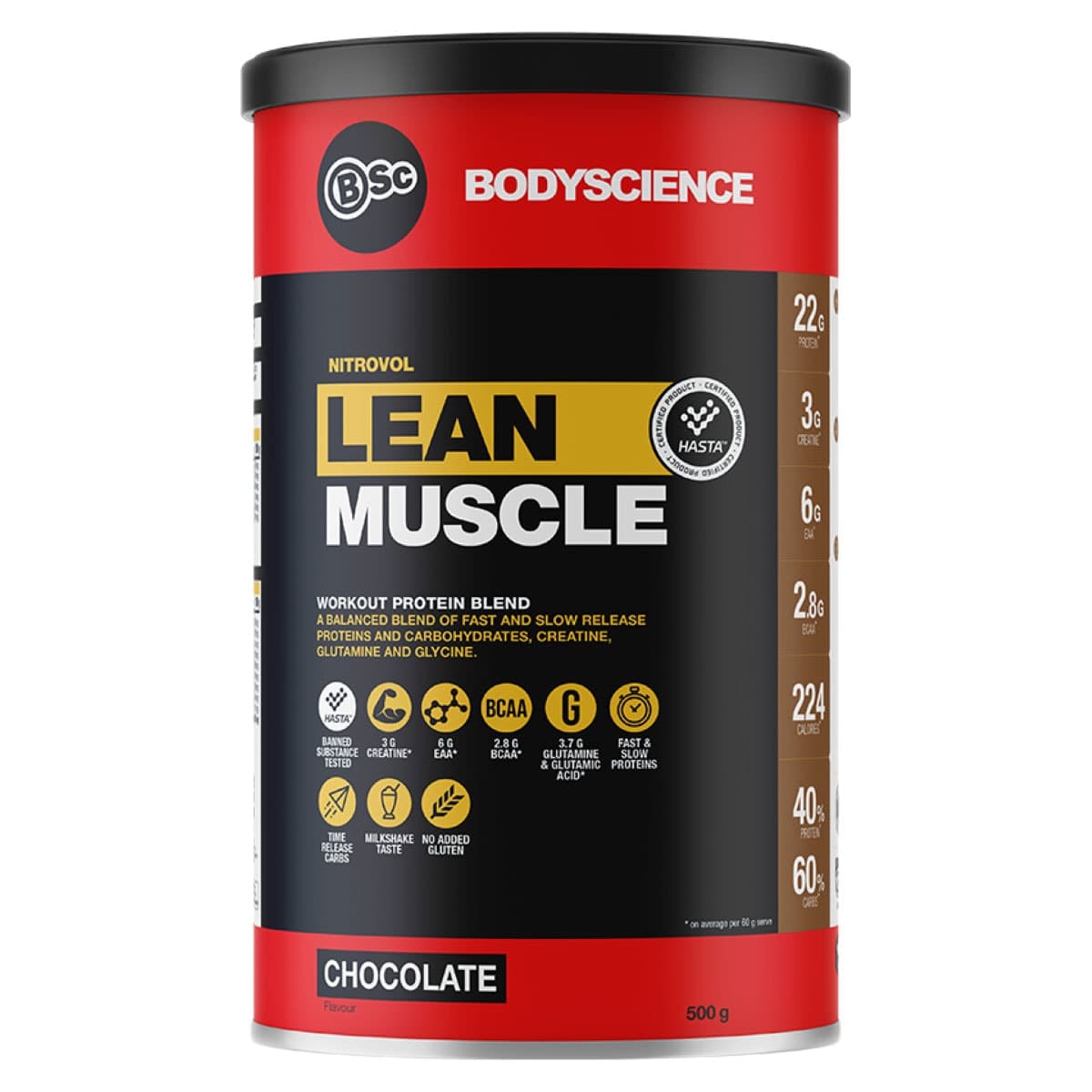 BSc Body Science Nitrovol Lean Muscle Chocolate 500g