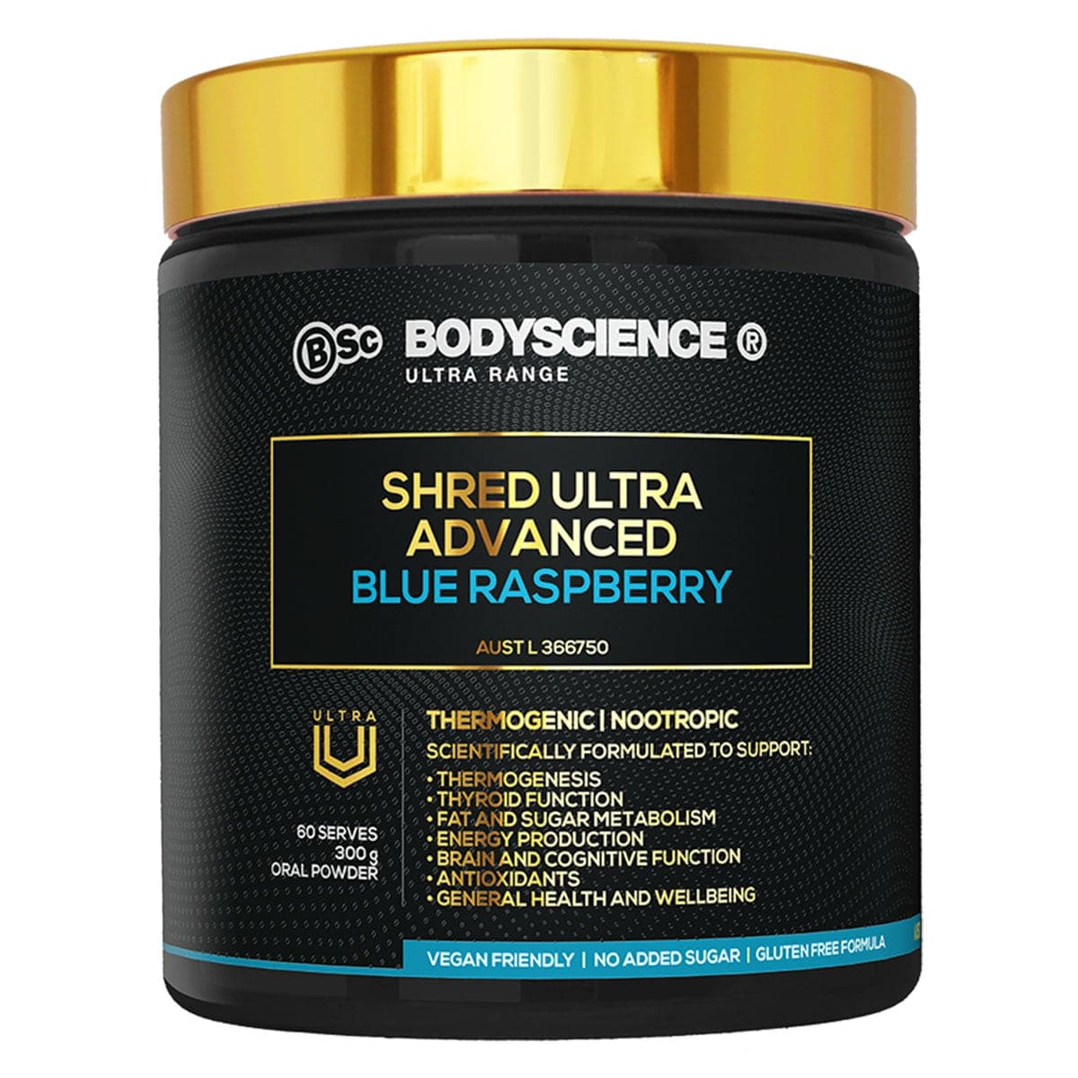 BSc Body Science Shred Ultra Advanced Blue Raspberry 300g